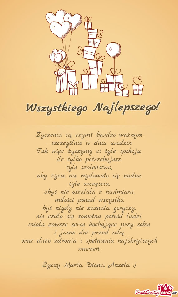 Życzenia są czymś bardzo ważnym  - szczególnie w dniu urodzin.  Tak więc