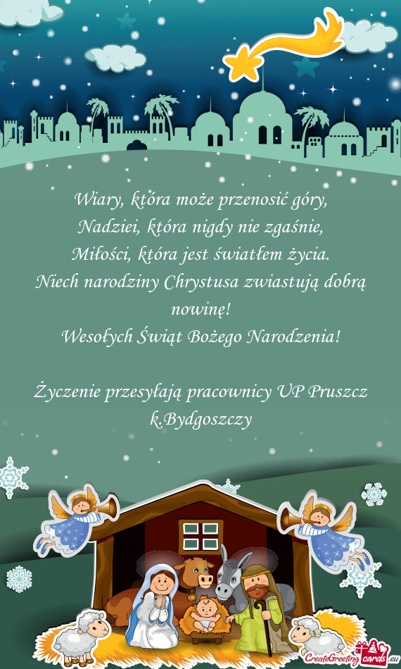 Życzenie przesyłają pracownicy UP Pruszcz k.Bydgoszczy