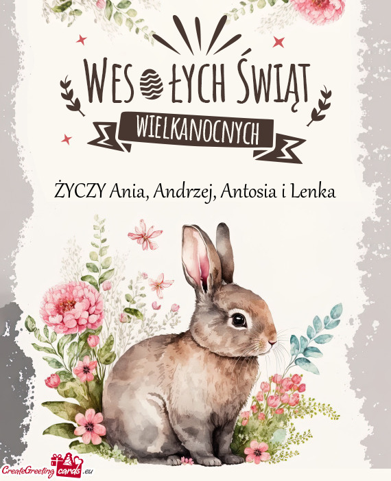 ŻYCZY Ania, Andrzej, Antosia i Lenka
