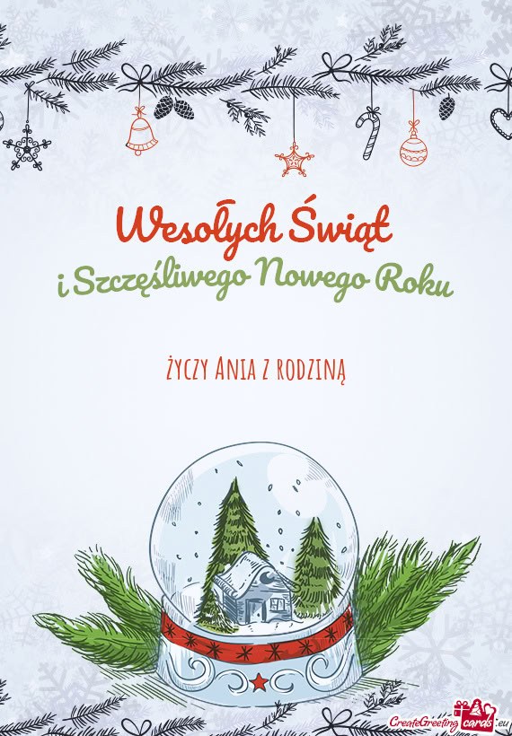 życzy Ania z rodziną