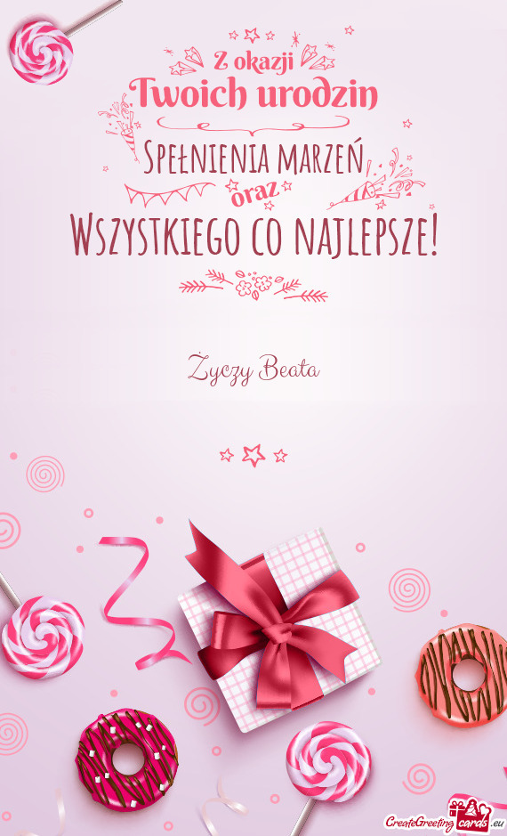Życzy Beata