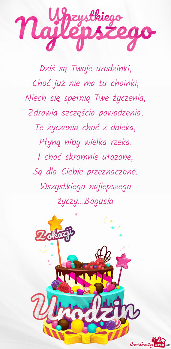 Życzy...Bogusia