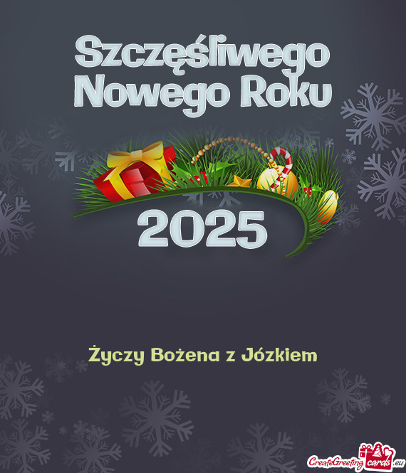 Życzy Bożena z Józkiem