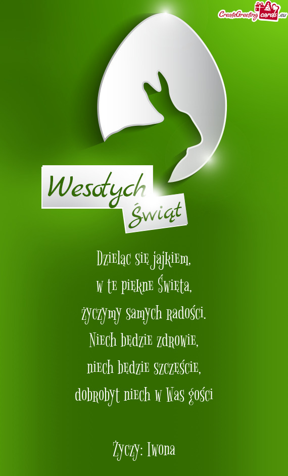 Życzy: Iwona