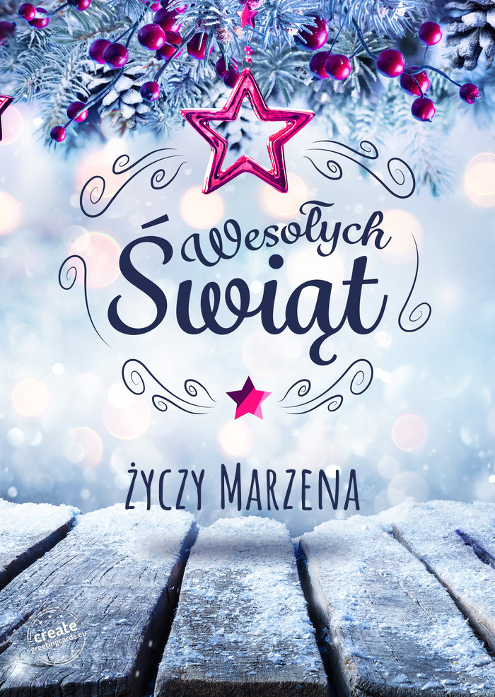 życzy Marzena Wesołych Świąt