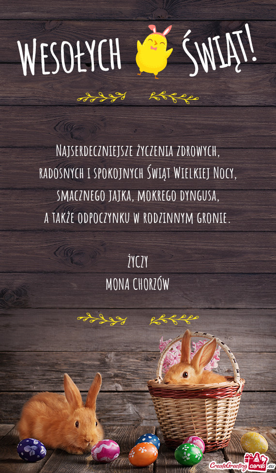 ŻYCZY MONA CHORZÓW
