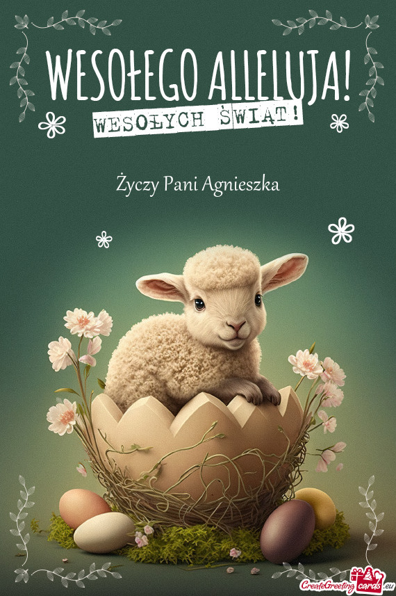 Życzy Pani Agnieszka