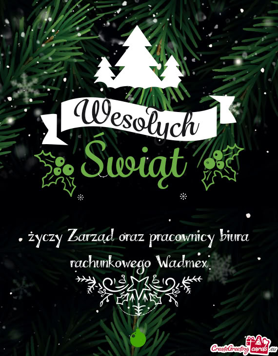 życzy Zarząd oraz pracownicy biura rachunkowego Wadmex