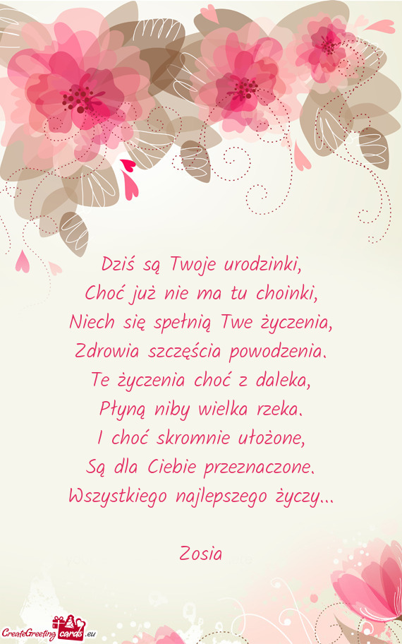Życzy... Zosia