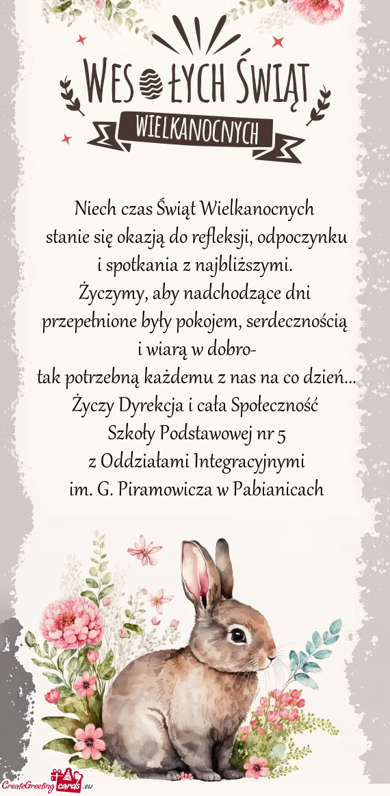 Życzymy, aby nadchodzące dni przepełnione były pokojem, serdecznością