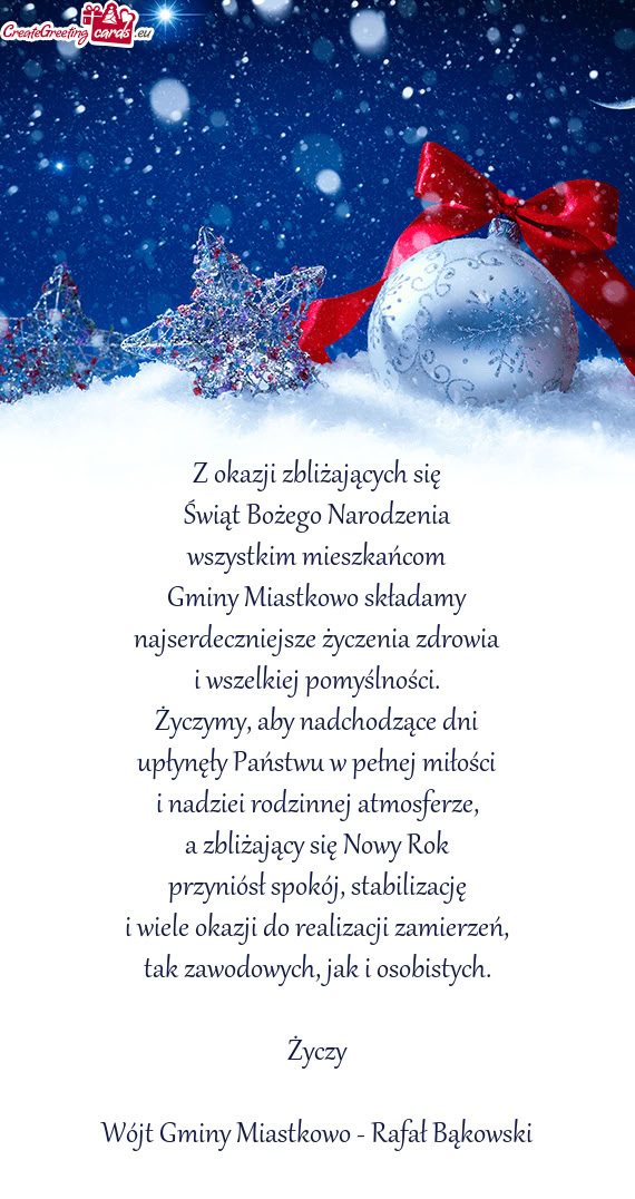 Życzymy, aby nadchodzące dni