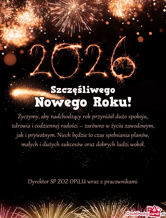 Życzymy, aby nadchodzący rok przyniósł dużo spokoju, zdrowia i codziennej radości – zarówno