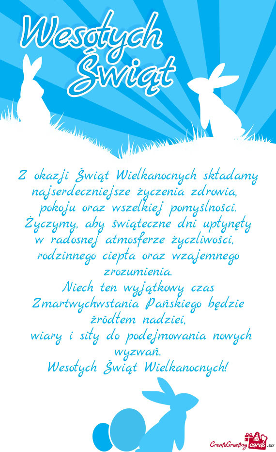 Życzymy, aby świąteczne dni upłynęły w radosnej atmosferze życzliwości