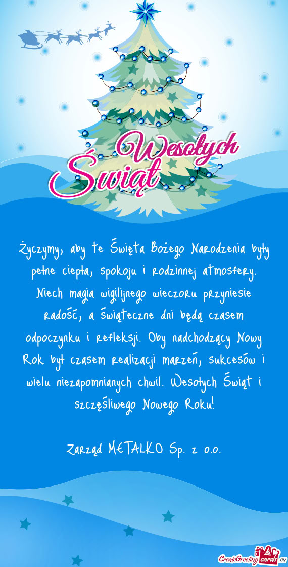 Życzymy, aby te Święta Bożego Narodzenia były pełne ciepła, spokoju i