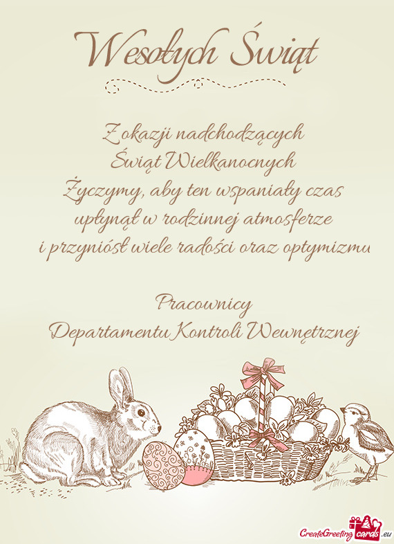 Życzymy, aby ten wspaniały czas upłynął w rodzinnej atmosferze