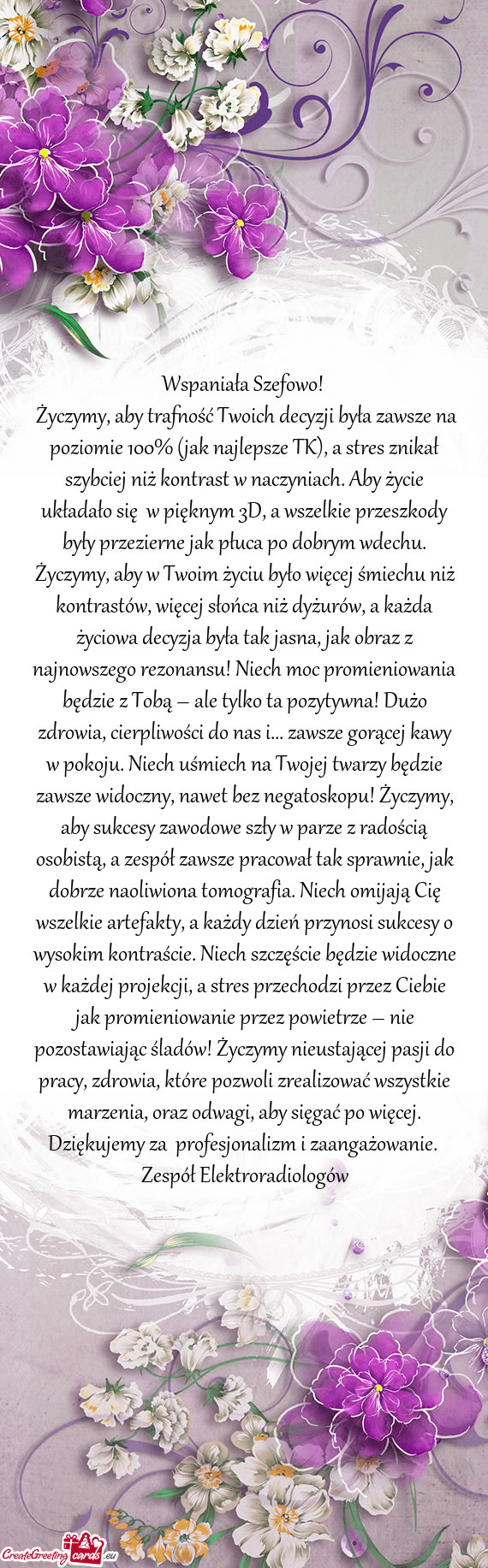 Życzymy, aby trafność Twoich decyzji była zawsze na poziomie 100% (jak najlepsze TK), a stres z
