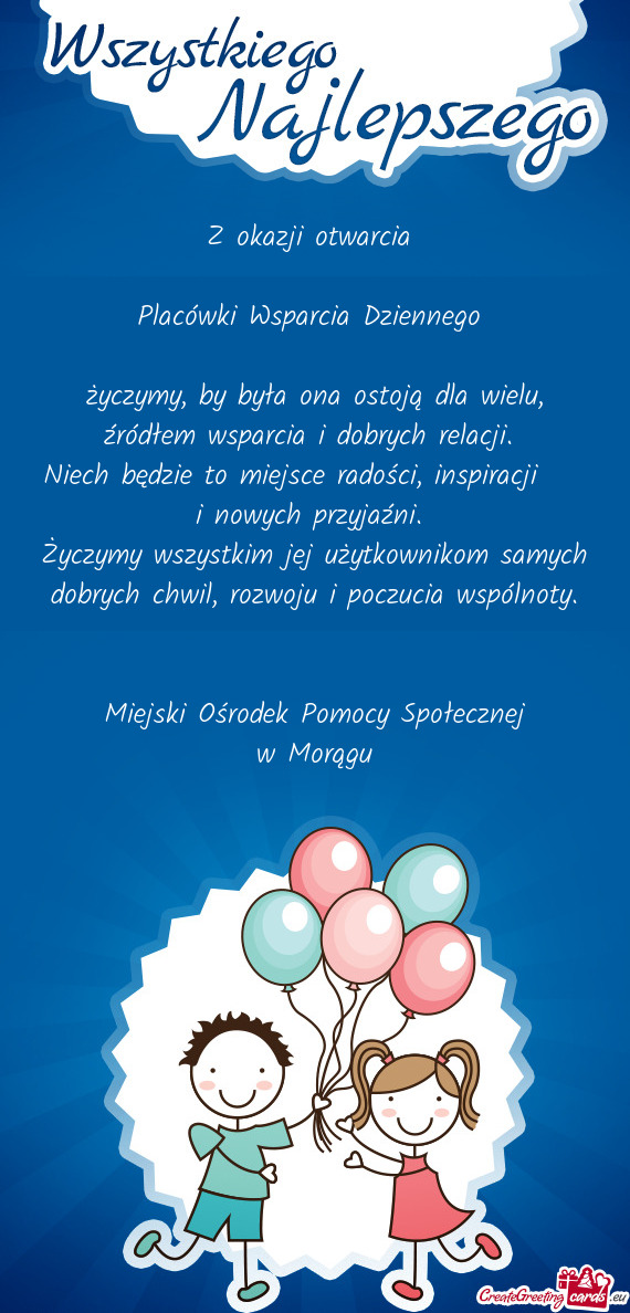 Życzymy, by była ona ostoją dla wielu, źródłem wsparcia i dobrych relacji