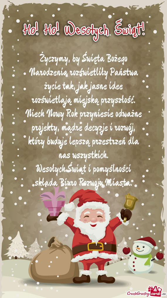 Życzymy, by Święta Bożego Narodzenia rozświetliły Państwa życie tak, jak jasne idee rozświe