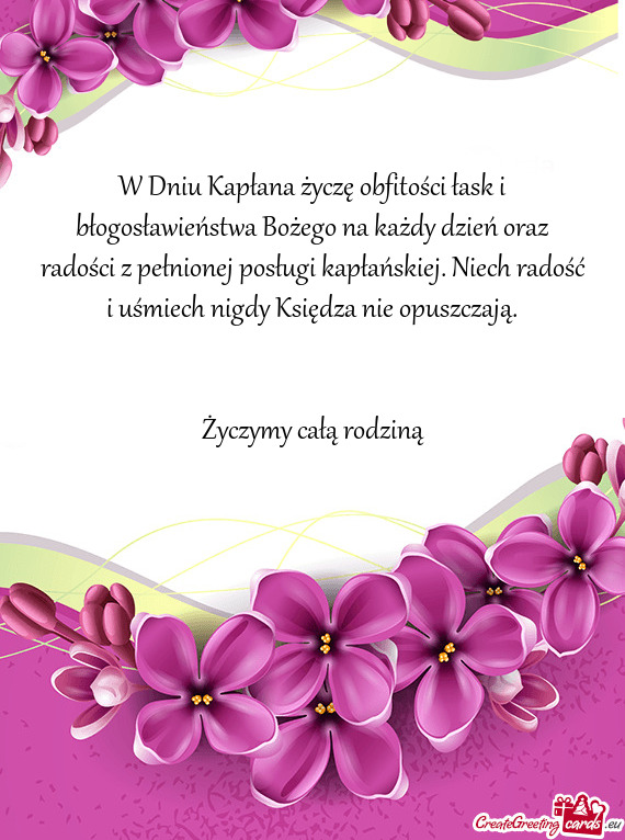 Życzymy całą rodziną