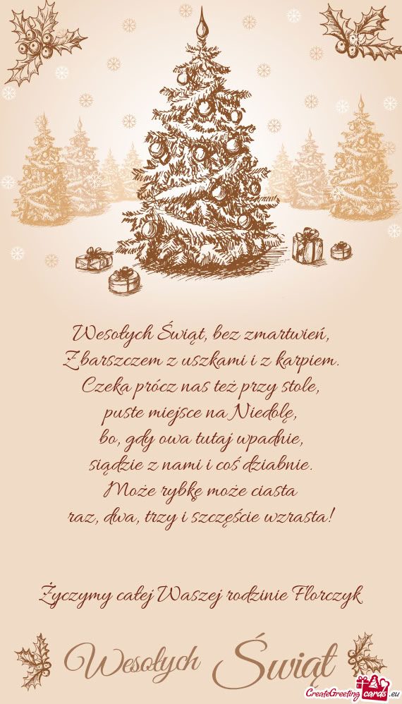 Życzymy całej Waszej rodzinie Florczyk