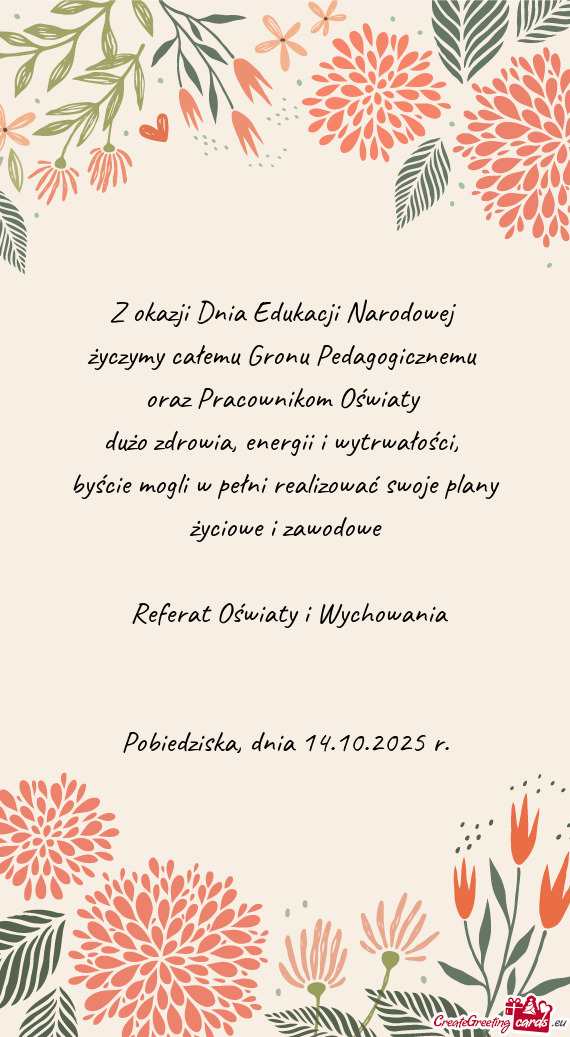 Życzymy całemu Gronu Pedagogicznemu