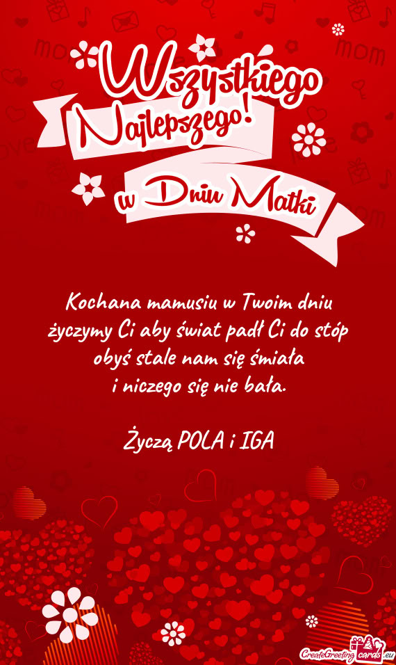 Życzymy Ci aby świat padł Ci do stóp