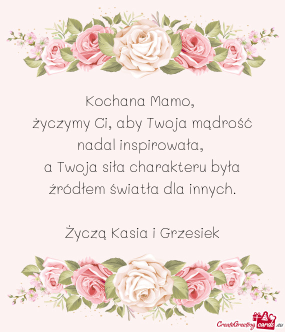 Życzymy Ci, aby Twoja mądrość nadal inspirowała