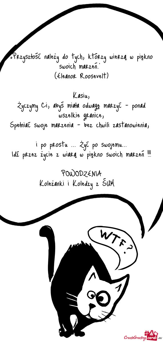 Życzymy Ci, abyś miała odwagę marzyć – ponad wszelkie granice