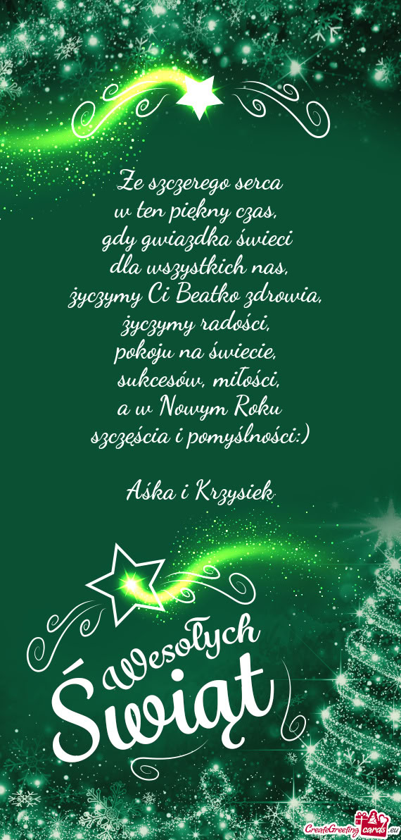 Życzymy Ci Beatko zdrowia