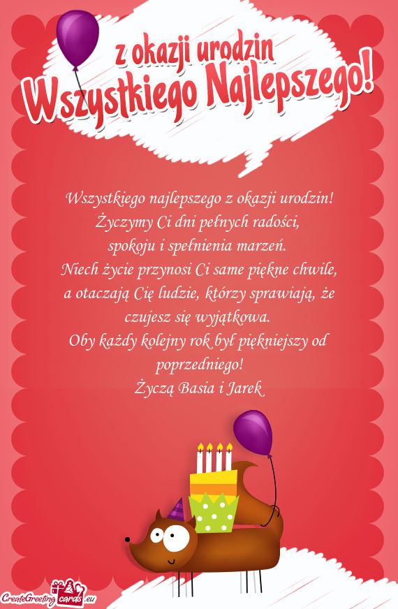 Życzymy Ci dni pełnych radości