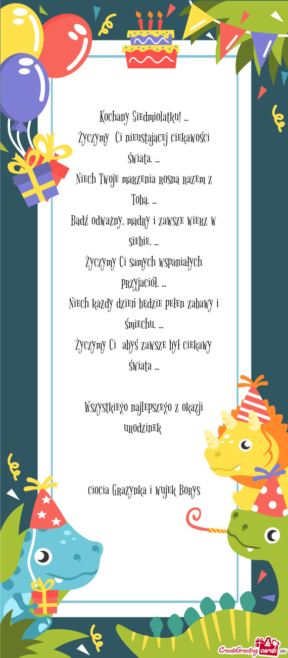 Życzymy Ci nieustającej ciekawości świata