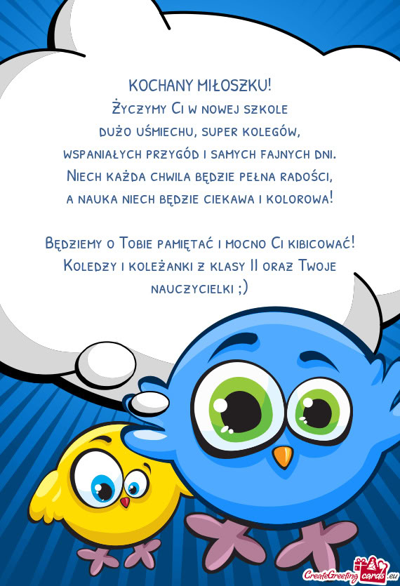 Życzymy Ci w nowej szkole