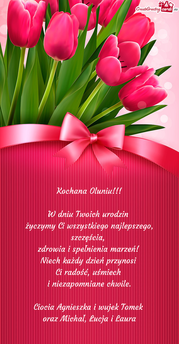 Życzymy Ci wszystkiego najlepszego, szczęścia