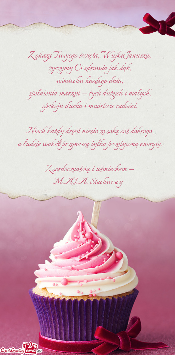 Życzymy Ci zdrowia jak dąb