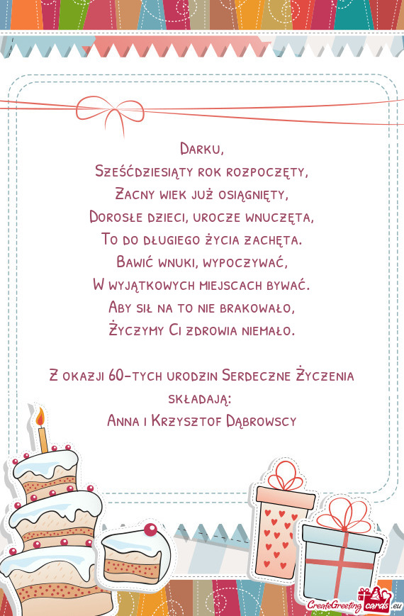 Życzymy Ci zdrowia niemało