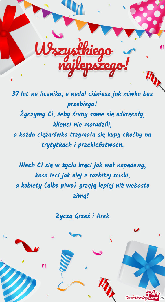 Życzymy Ci, żeby śruby same się odkręcały