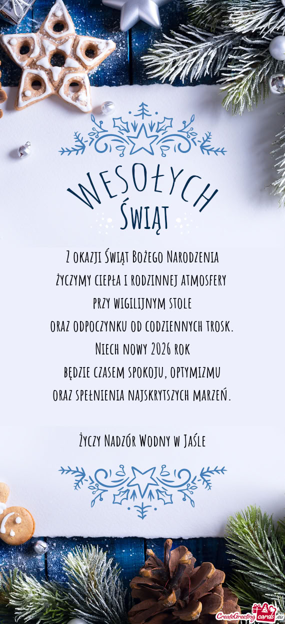 Życzymy ciepła i rodzinnej atmosfery