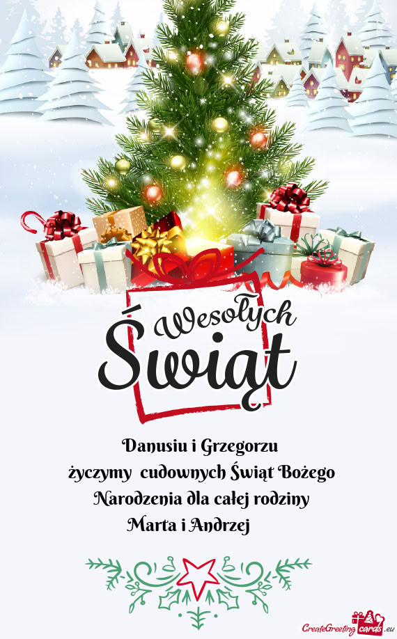 Życzymy cudownych Świąt Bożego Narodzenia dla całej rodziny