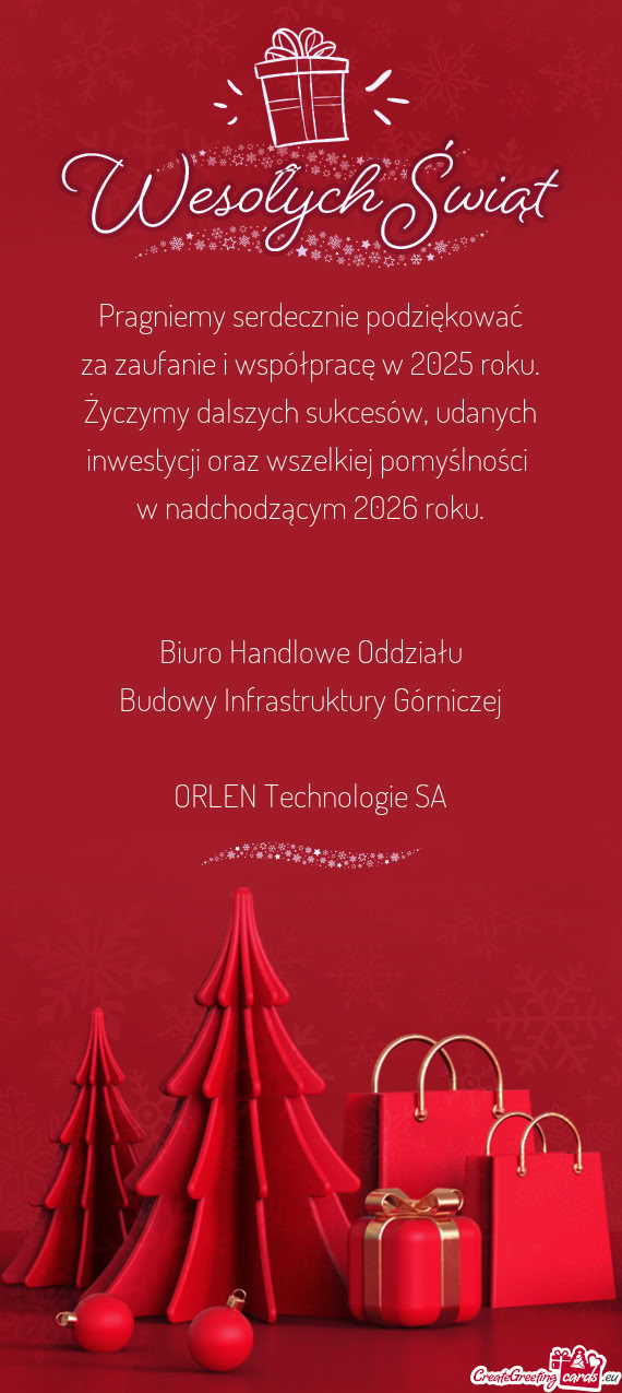 Życzymy dalszych sukcesów, udanych inwestycji oraz wszelkiej pomyślności