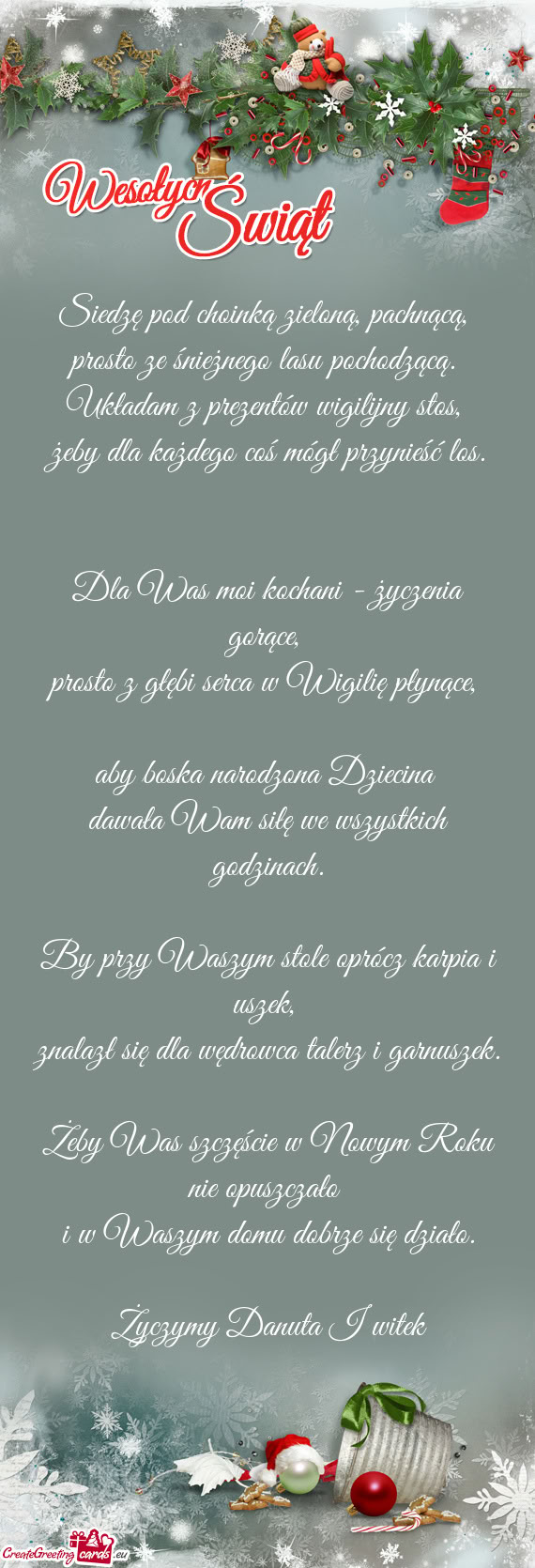 Życzymy Danuta I witek