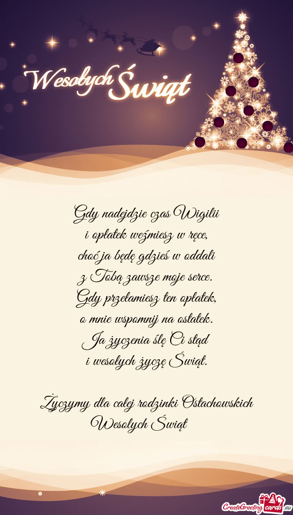 Życzymy dla całej rodzinki Ostachowskich Wesolych Świąt😘