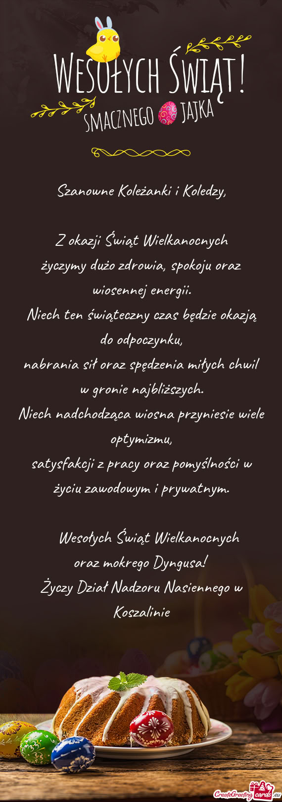Życzymy dużo zdrowia, spokoju oraz wiosennej energii