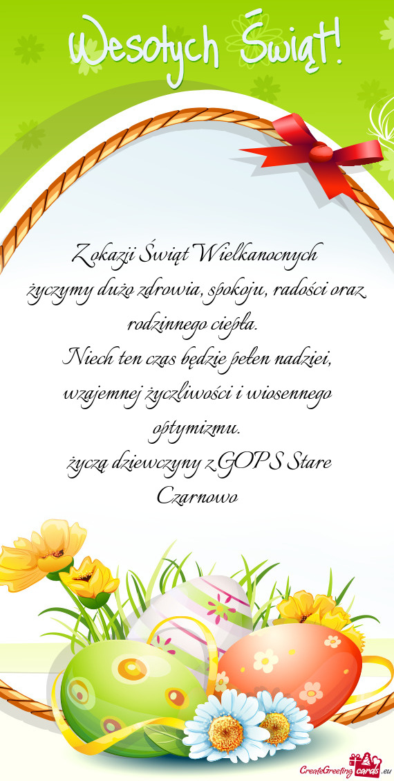 Życzymy dużo zdrowia, spokoju, radości oraz rodzinnego ciepła