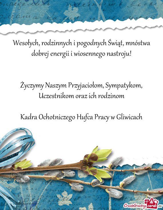 Życzymy Naszym Przyjaciołom, Sympatykom, Uczestnikom oraz ich rodzinom