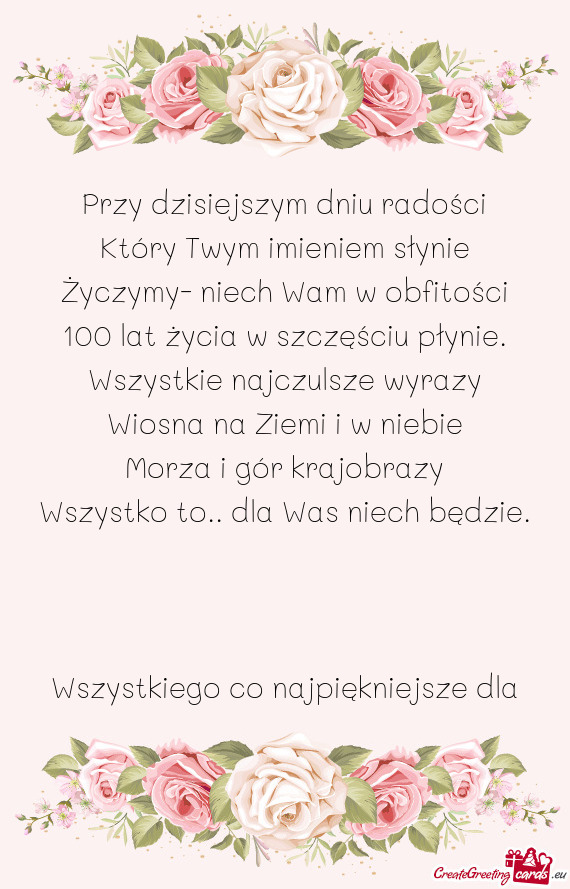 Życzymy- niech Wam w obfitości