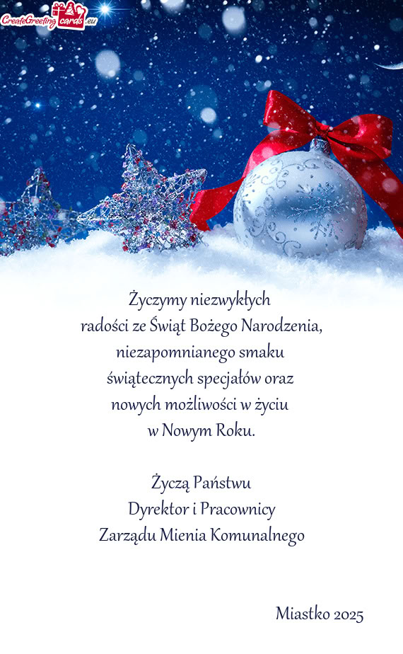 Życzymy niezwykłych