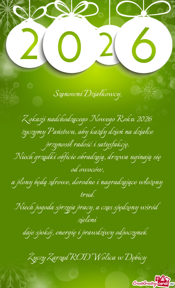 Życzymy Państwu, aby każdy dzień na działce przynosił radość i satysfakcję