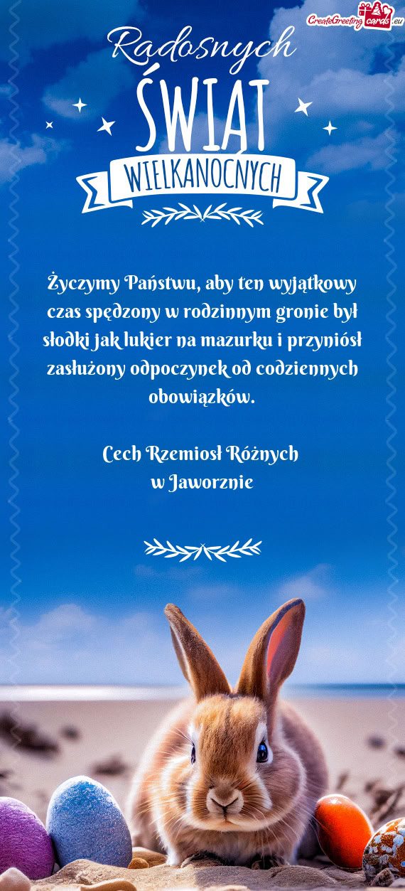 Życzymy Państwu, aby ten wyjątkowy czas spędzony w rodzinnym gronie był słodki jak lukier na m