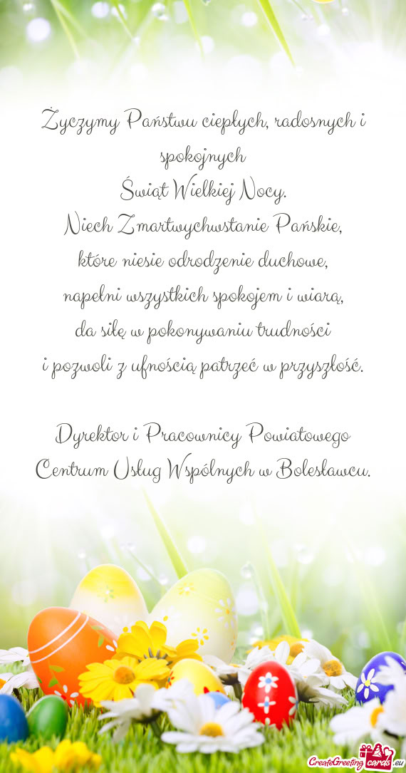 Życzymy Państwu ciepłych, radosnych i spokojnych