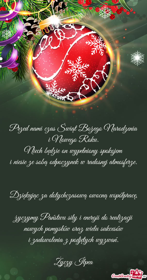 Życzymy Państwu siły i energii do realizacji nowych pomysłów oraz wielu sukcesów i zadowol